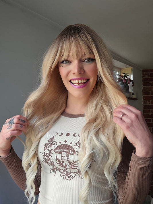 Texas blonde synthetic wig