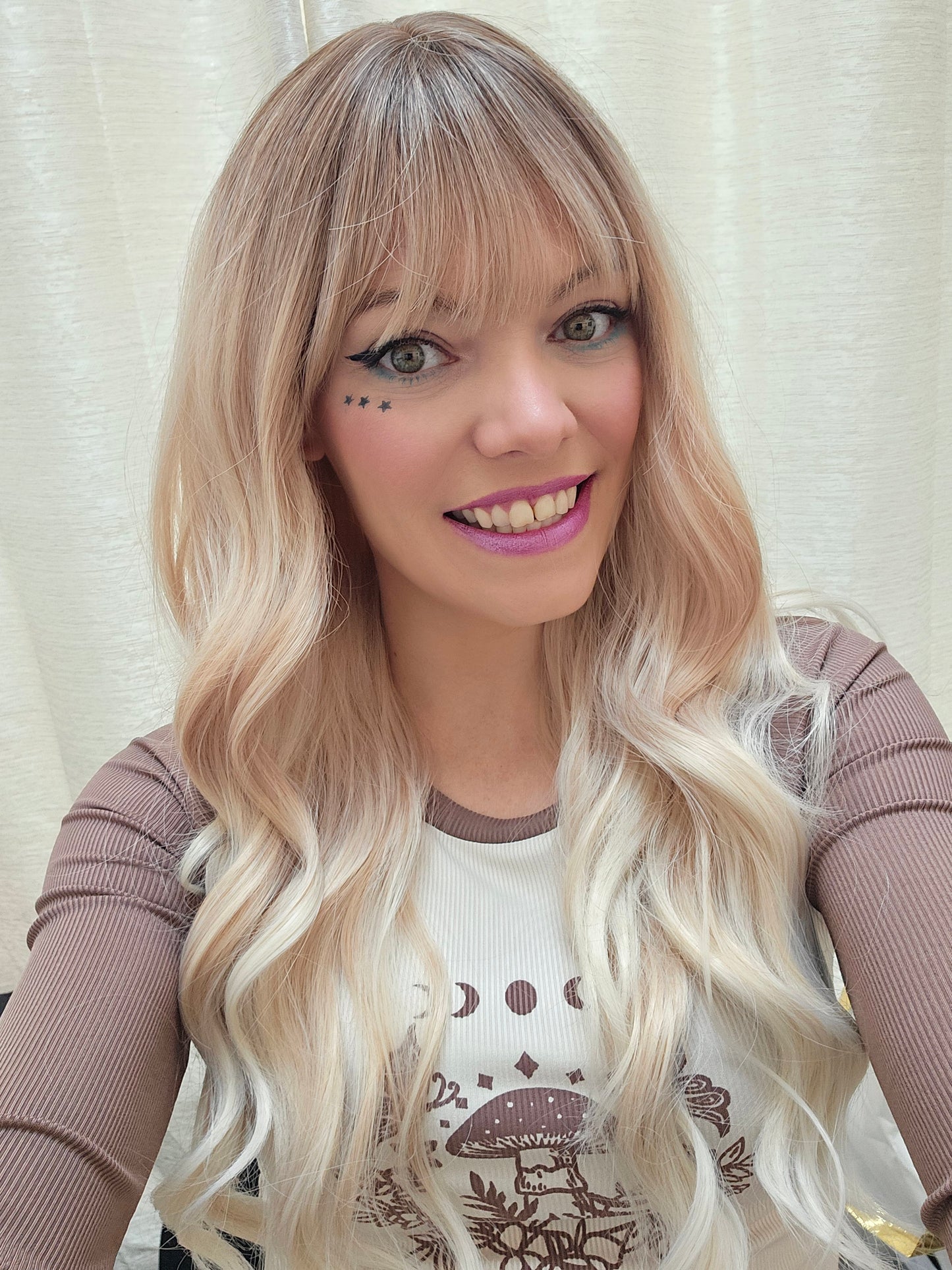 Texas blonde synthetic wig