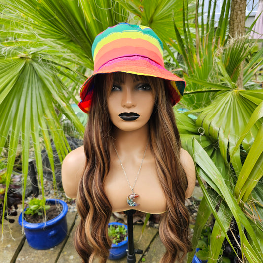 Pride Wavy Rainbow Bucket Hat