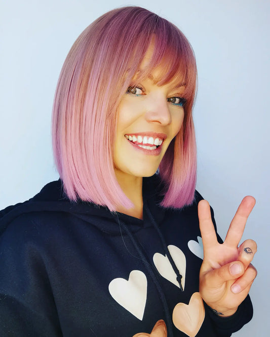 Pink Lemonade pink non lace wig - Keshleysheadshop