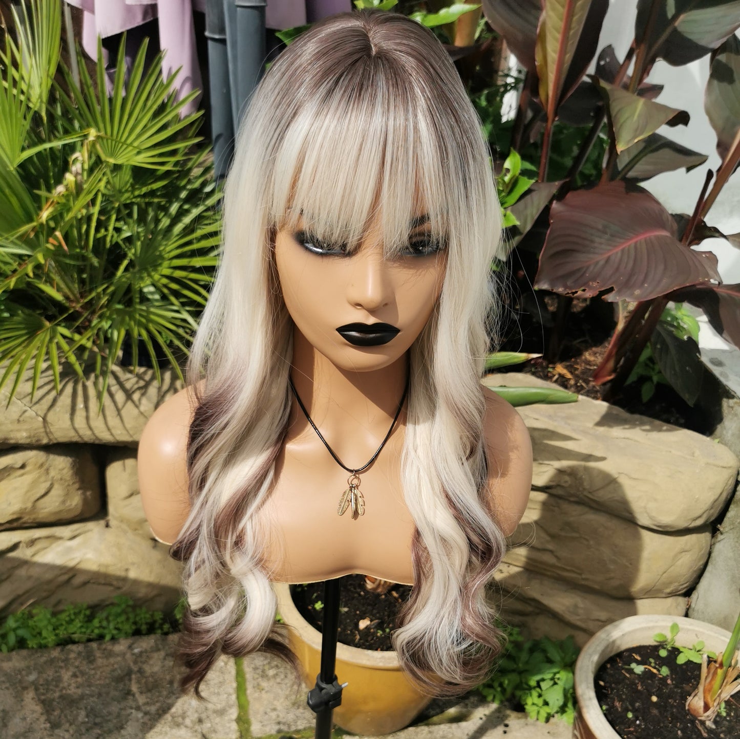 Pandora blonde and brown synthetic wig - Keshleysheadshop
