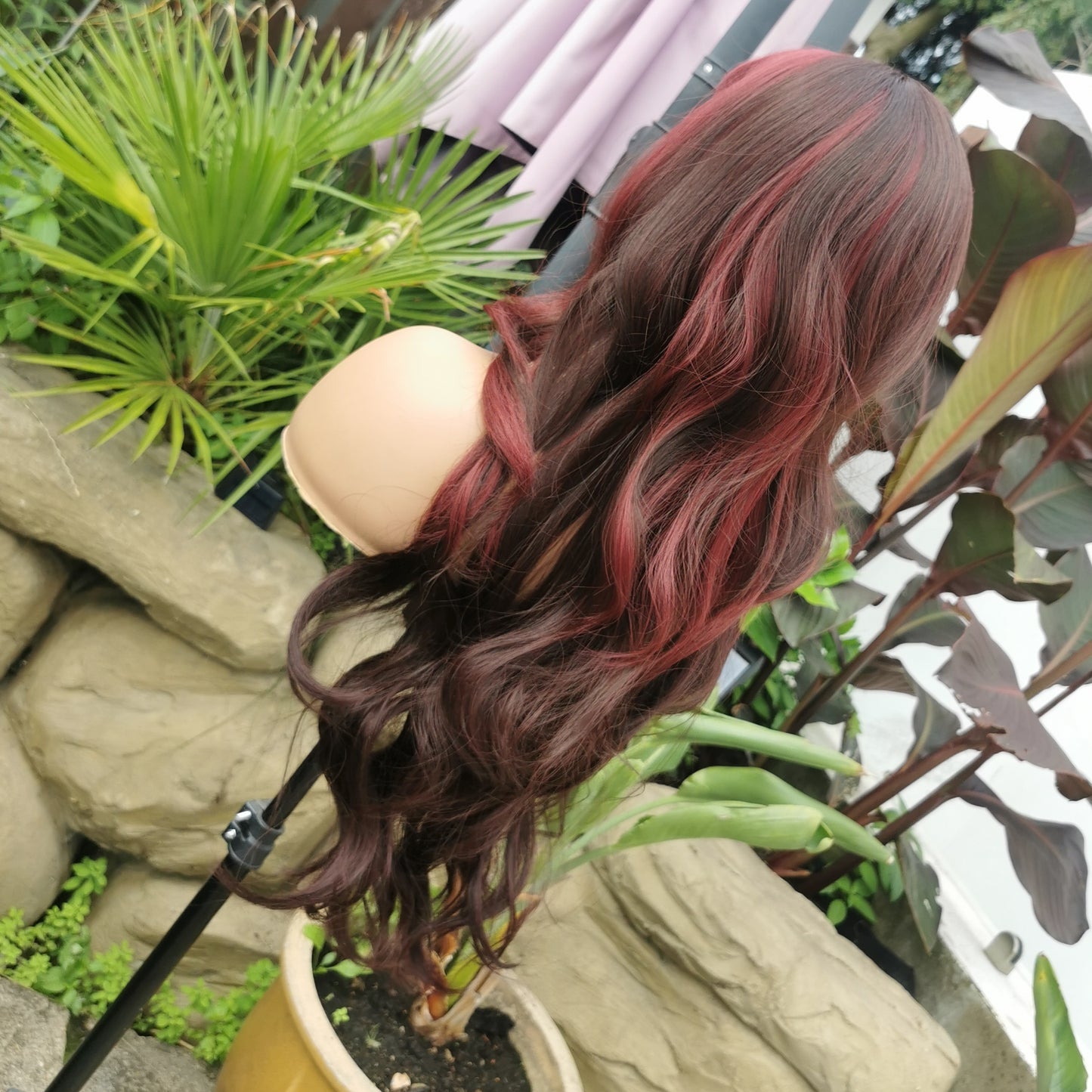 Hot AF Burgandy and red non lace wig - Keshleysheadshop