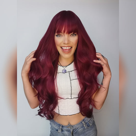 Ruby deep red non lace wig - Keshleysheadshop