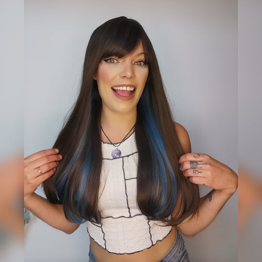 Neptune brown and blue wig - Keshleysheadshop