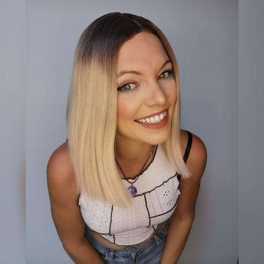 Charmaine Blonde partial lace front wig - Keshleysheadshop