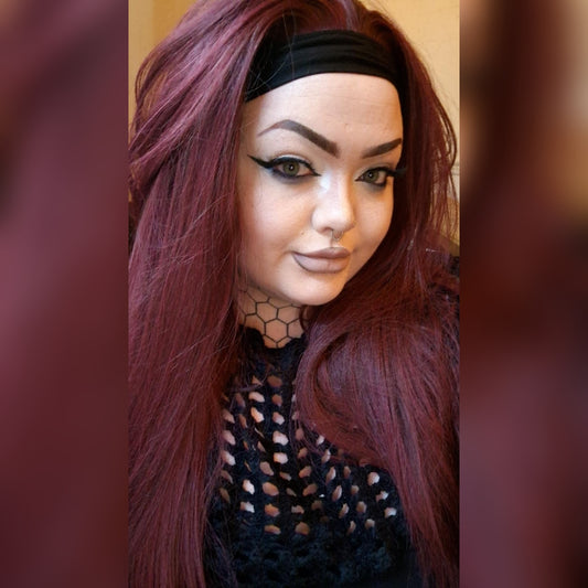 Burgandy Straight Headband Wig - Keshleysheadshop