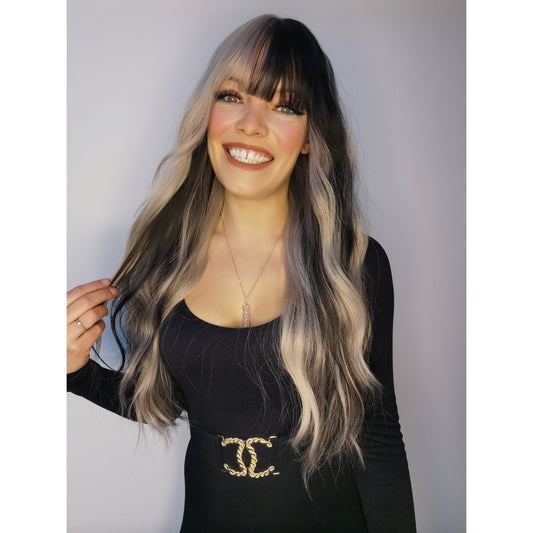 Humbug black and silver synthetic wig - Keshleysheadshop