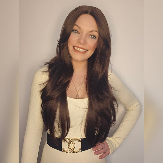 The Monica chocolate brown lace front wig - Keshleysheadshop