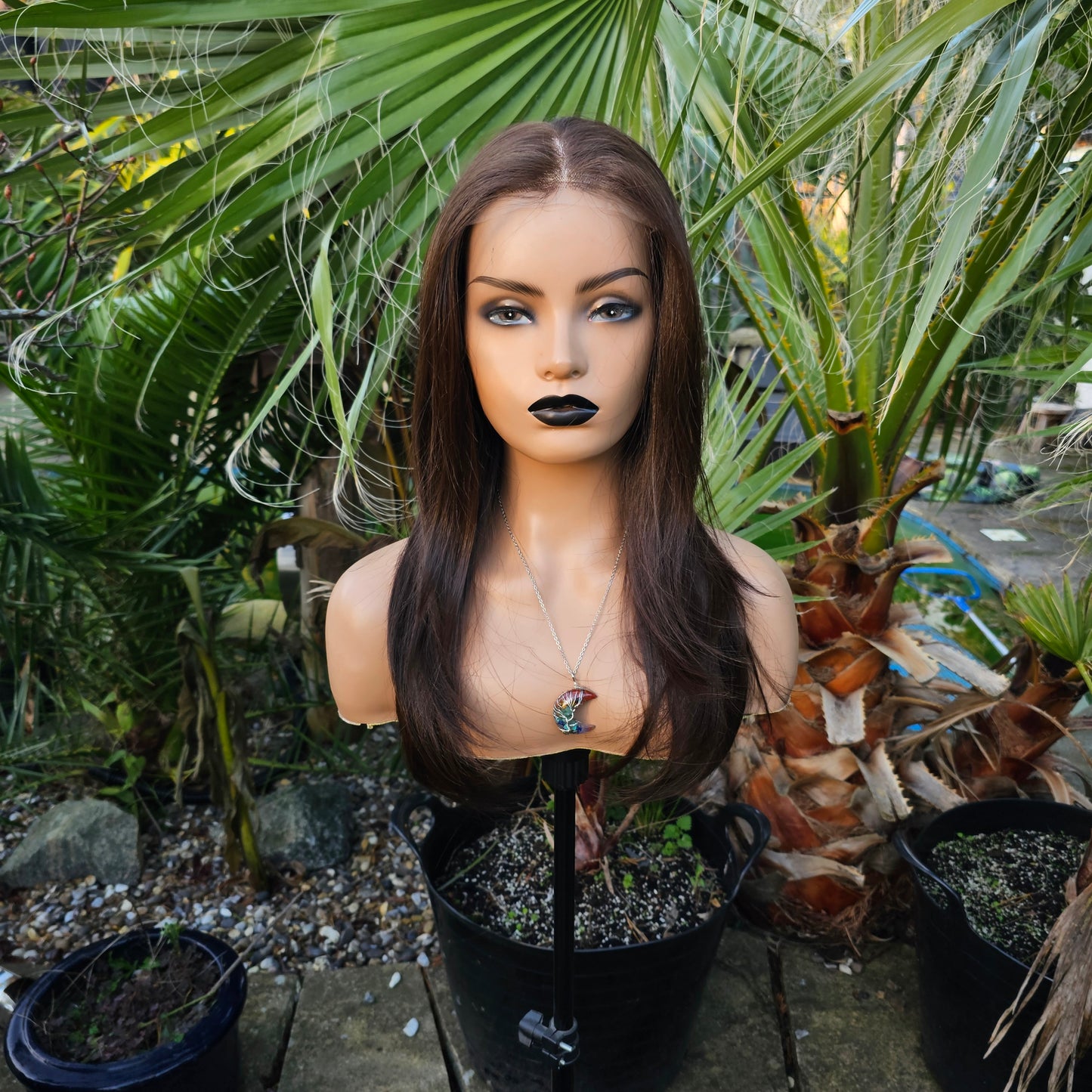 Allana Dark Brown Monofilament Wig