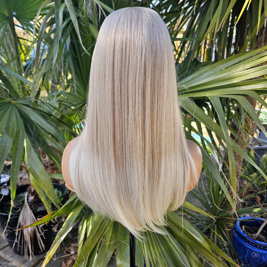 Angel ashy blonde lace front wig
