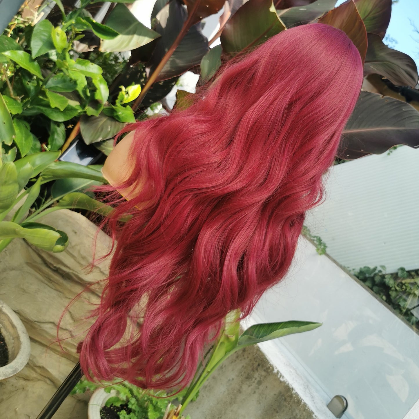 Ruby deep red non lace wig - Keshleysheadshop