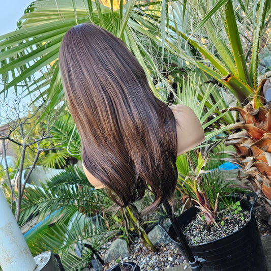 Allana Dark Brown Monofilament Wig