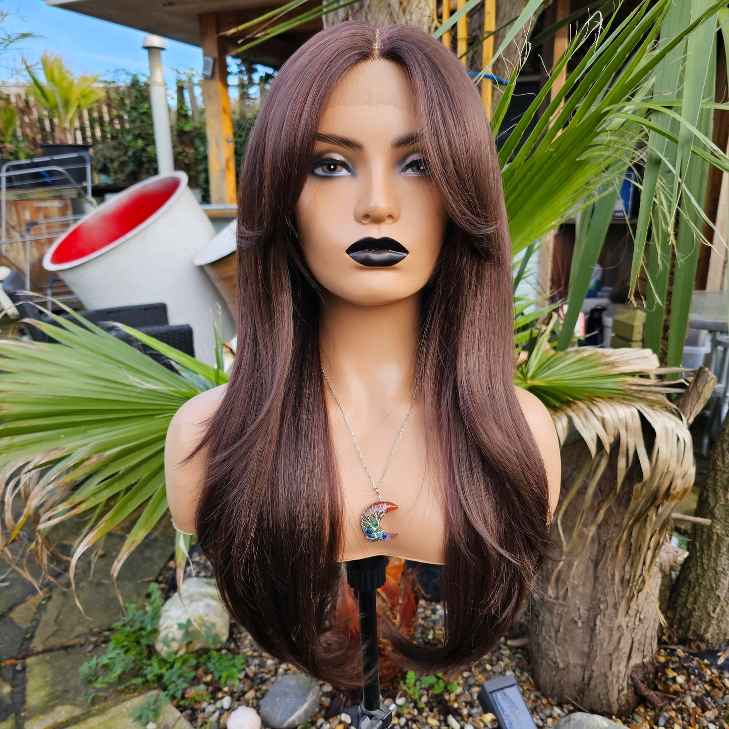 The Monica chocolate brown lace front wig - Keshleysheadshop