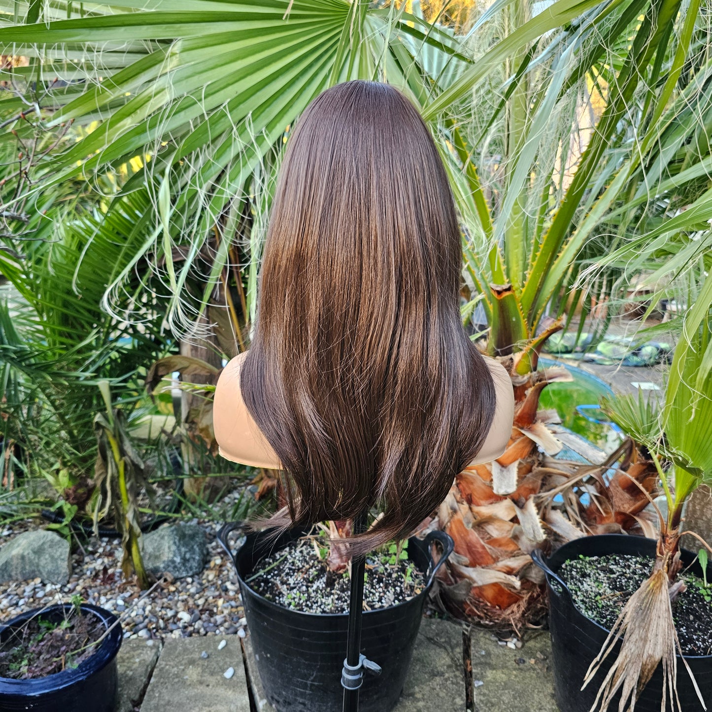 Allana Dark Brown Monofilament Wig