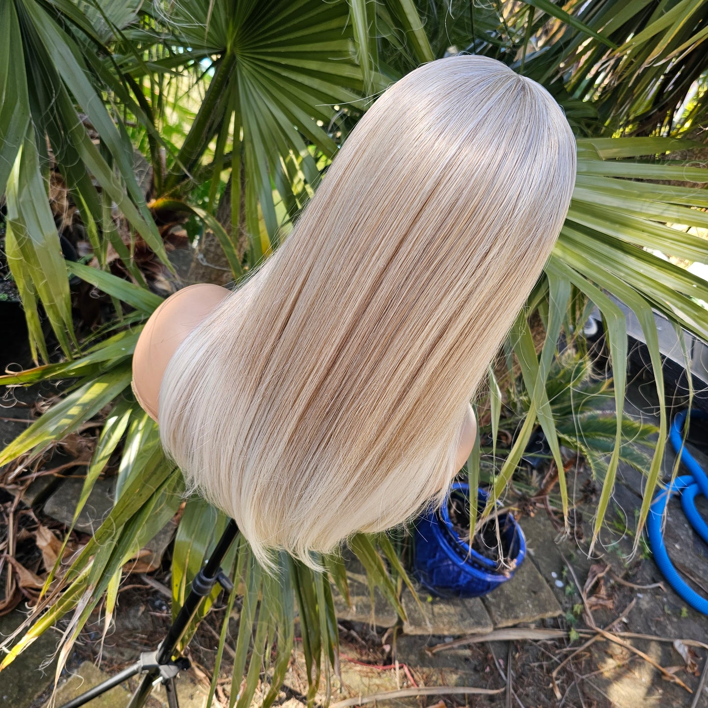 Angel ashy blonde lace front wig