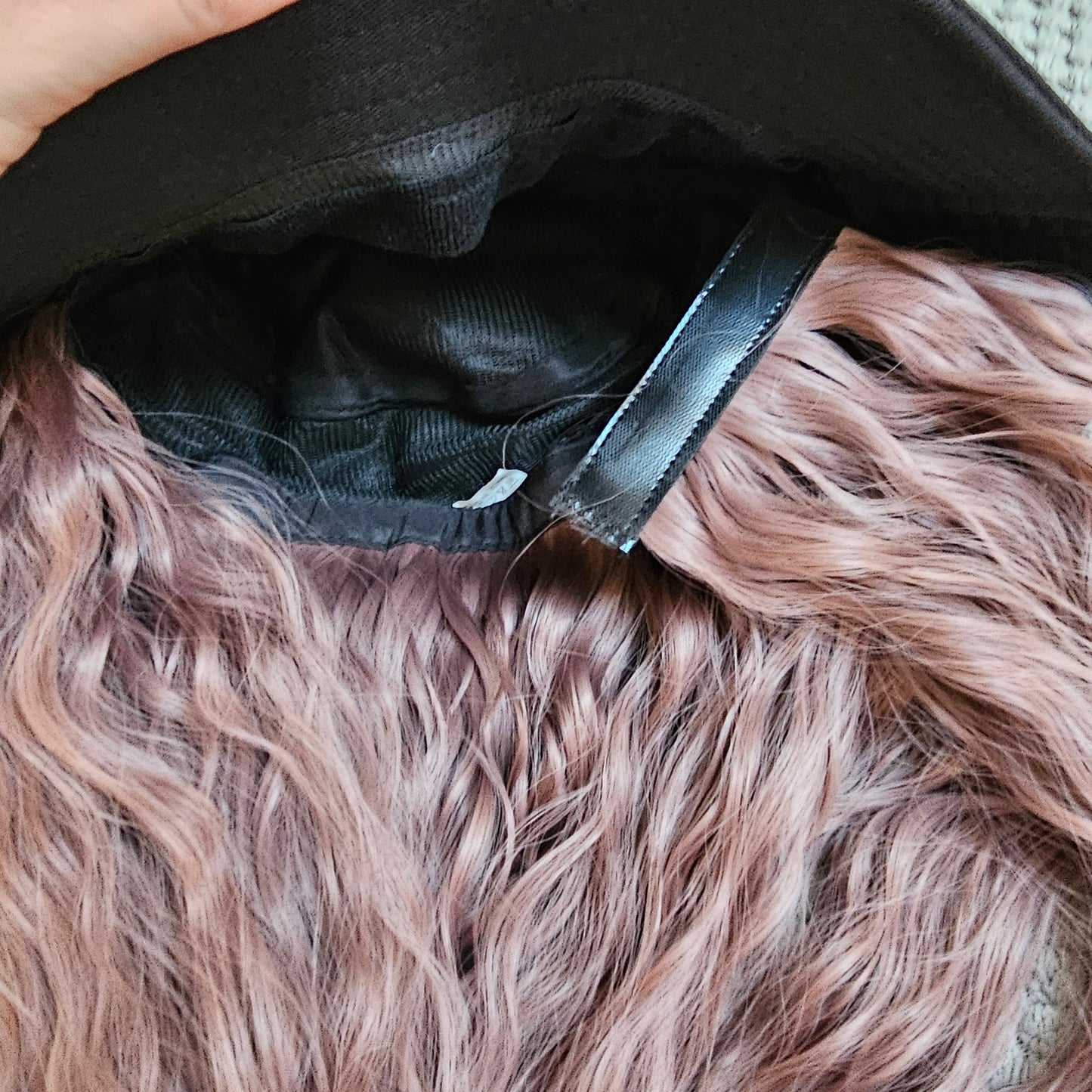 Black Bucket Hat Wig