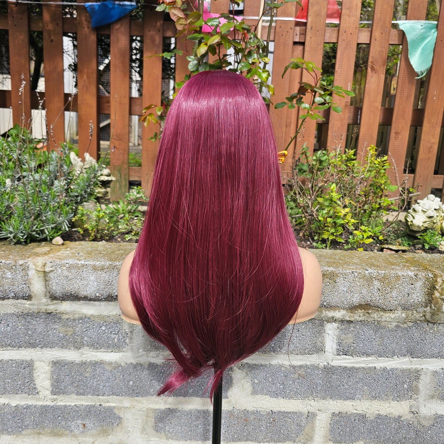 Wine Time burgandy futura fiber wig