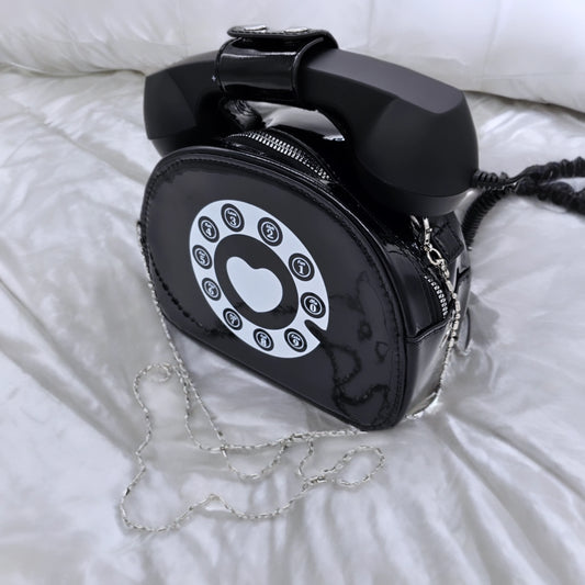 Telephone Handbag Black and White
