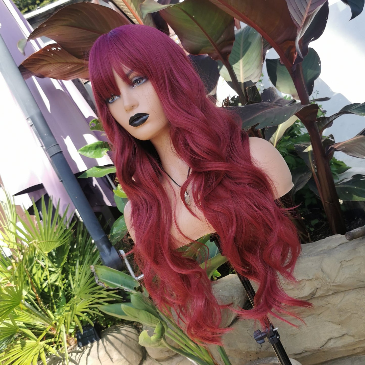 Ruby deep red non lace wig - Keshleysheadshop