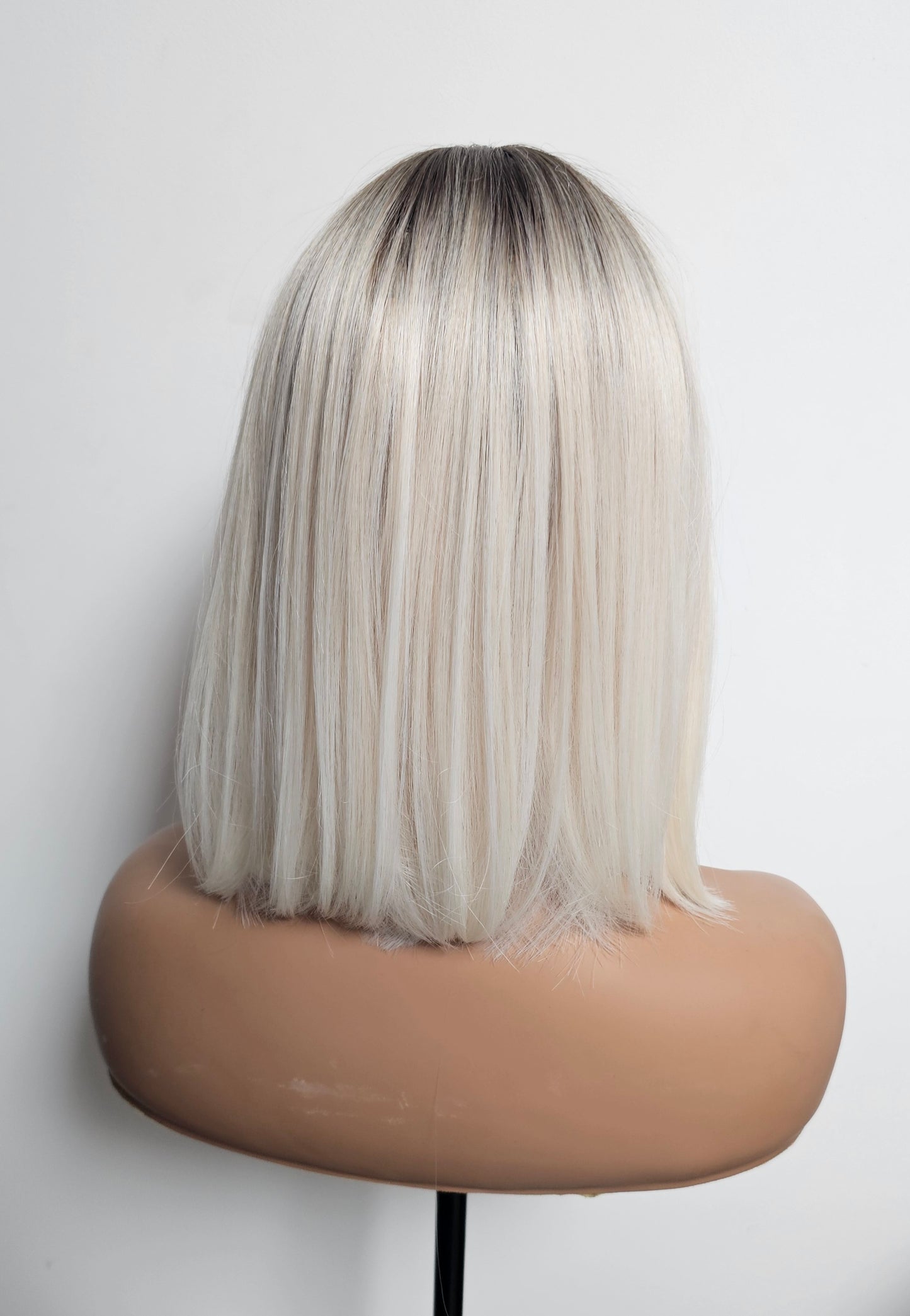 Pandora white blonde rooted lace front wig