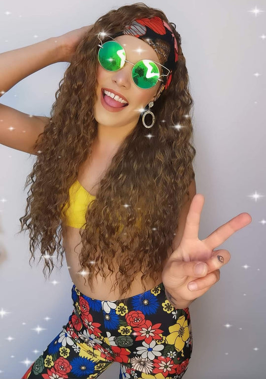 Brown Kinky Headband Wig - Keshleysheadshop