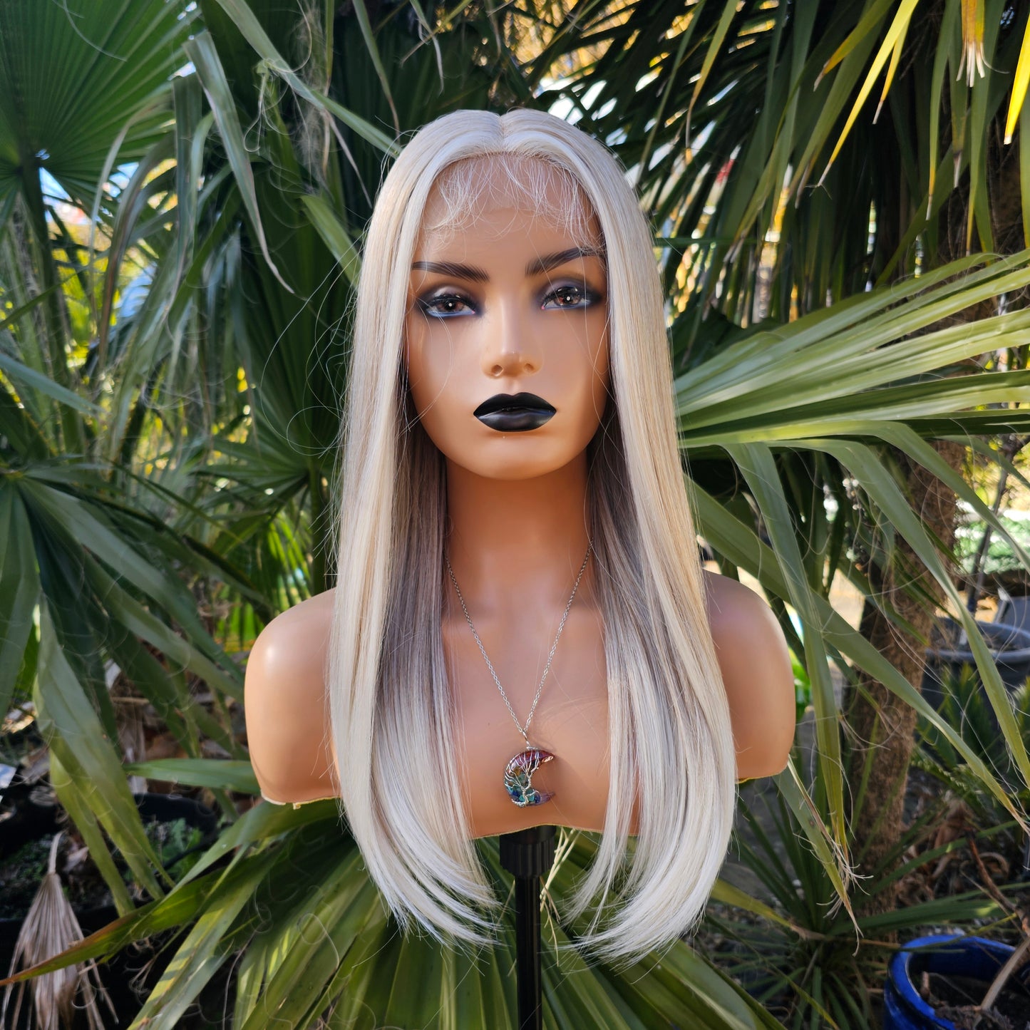 Angel ashy blonde lace front wig