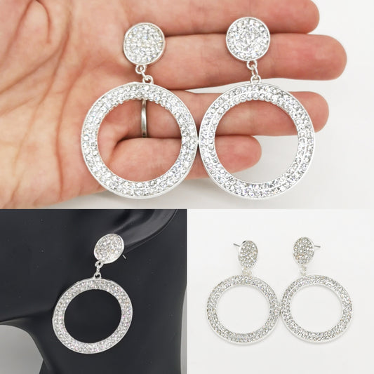 Big Bling Stud Hoops - Keshleysheadshop