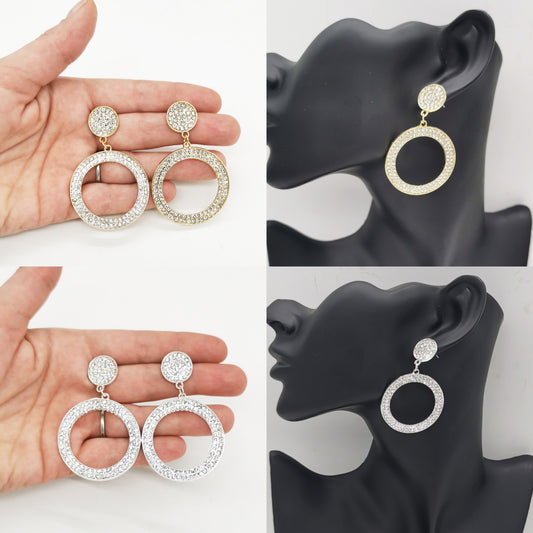 Big Bling Stud Hoops - Keshleysheadshop