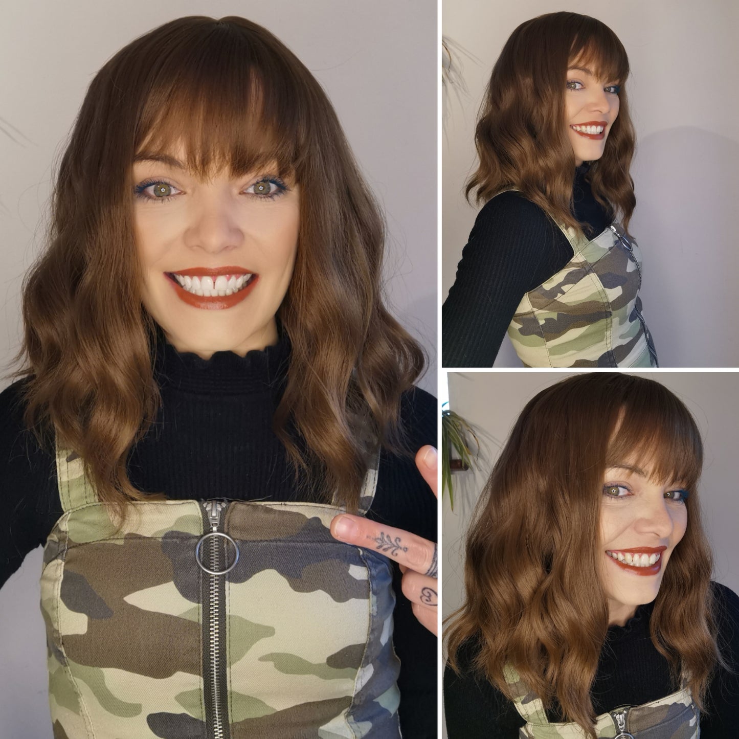 Cheeky Chestnut brown synthetic wig - Keshleysheadshop