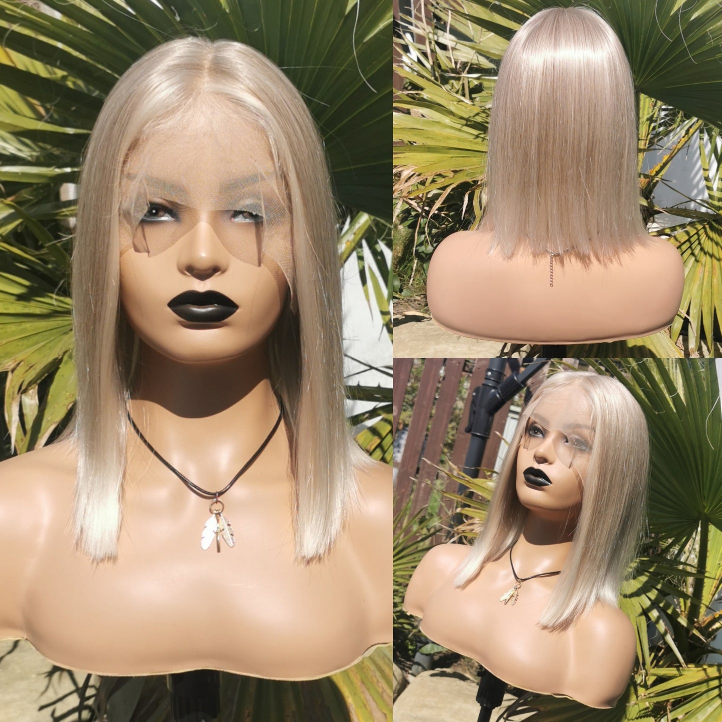 Pearl Bleach blond synthetic wig