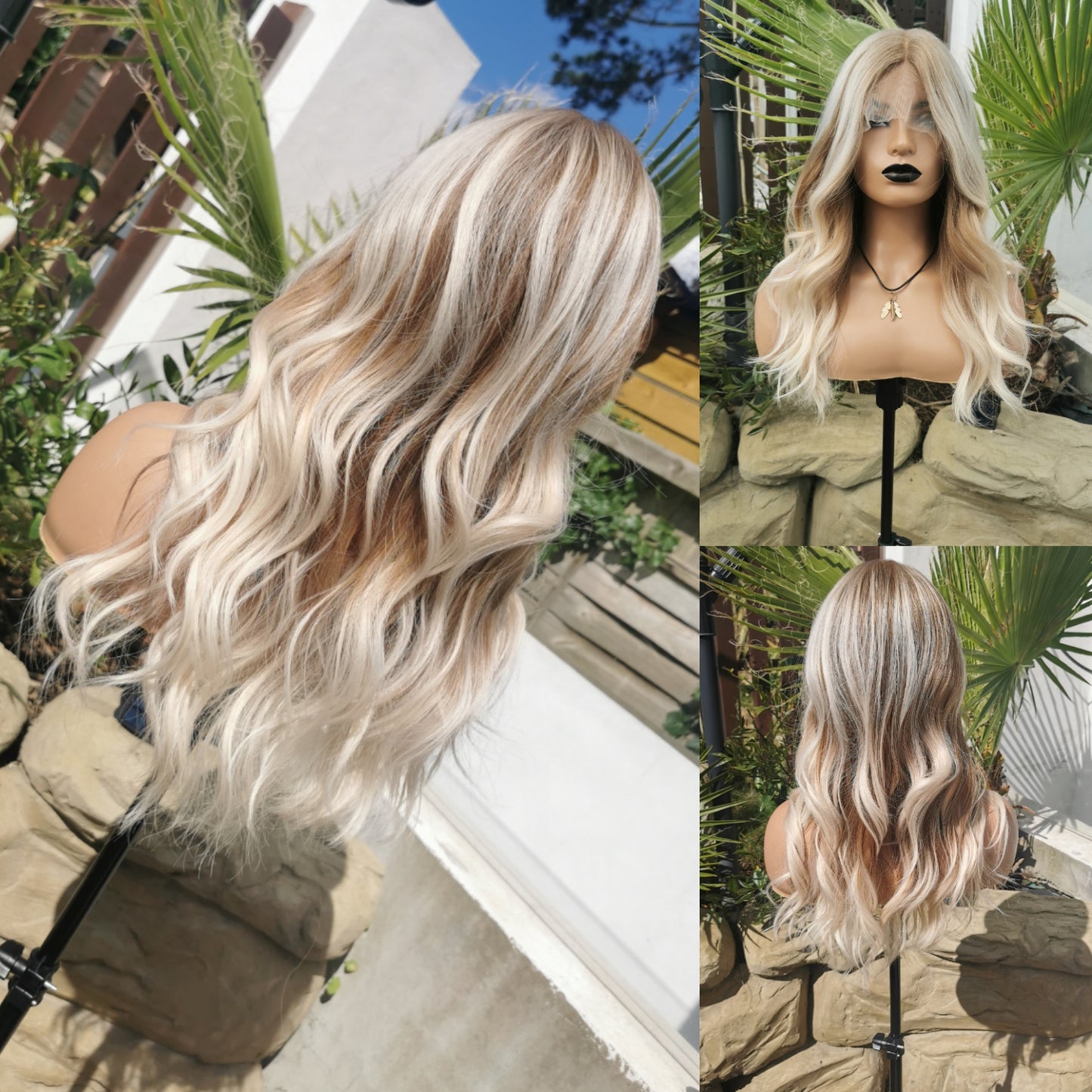 Sun Kissed blonde synthetic lace front wig