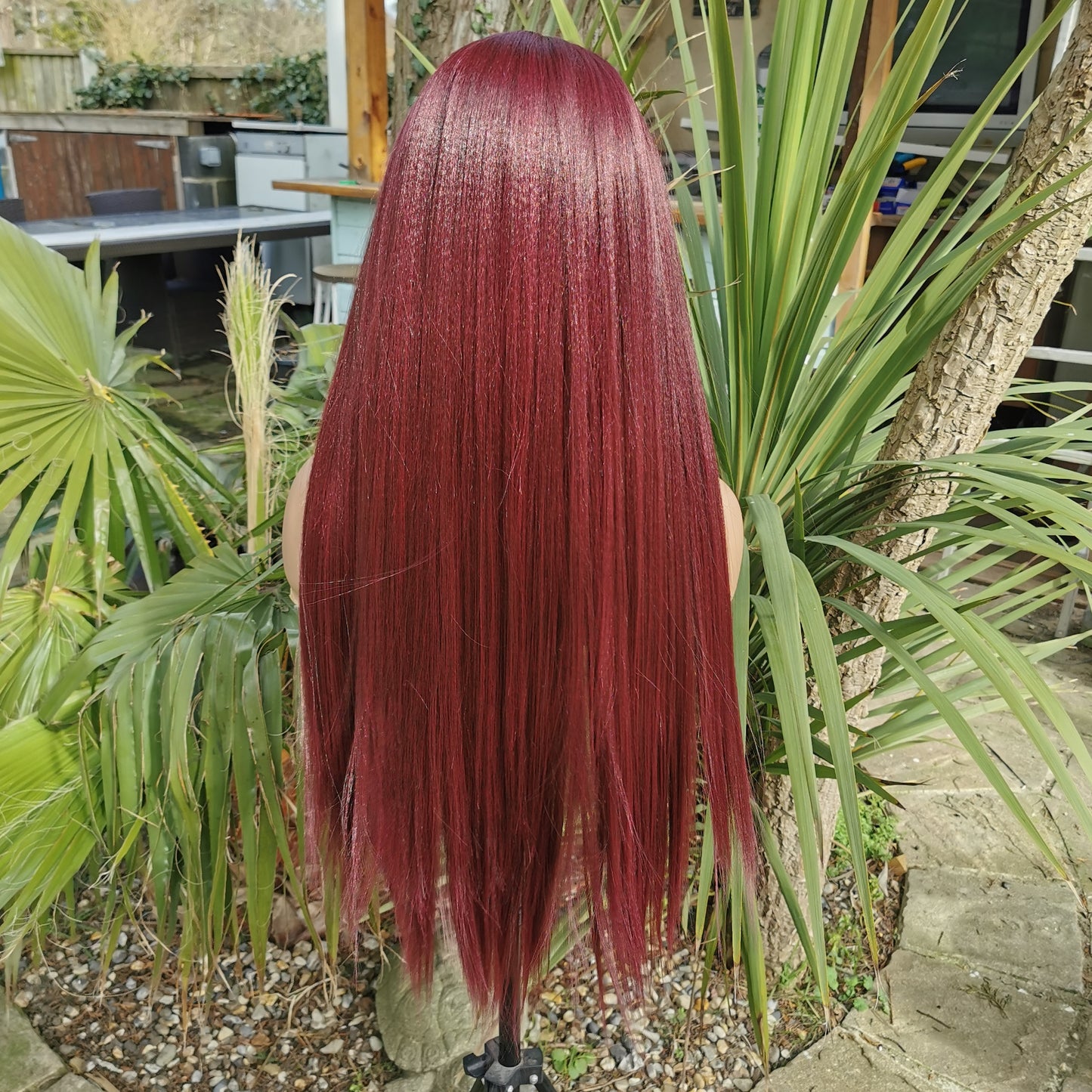 Burgandy Straight Headband Wig - Keshleysheadshop