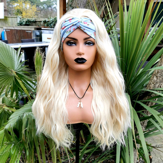 Blonde Wavy Headband Wig - Keshleysheadshop