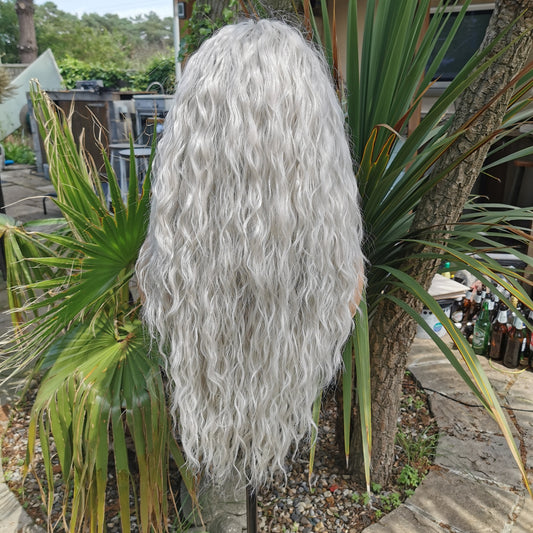 Silver Kinky Headband Wig - Keshleysheadshop