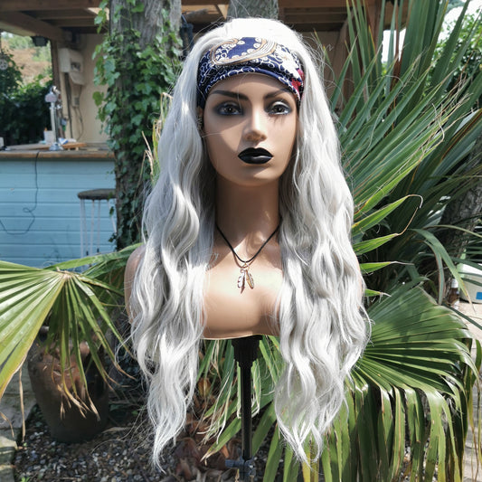 Silver Wavy Headband Wig - Keshleysheadshop