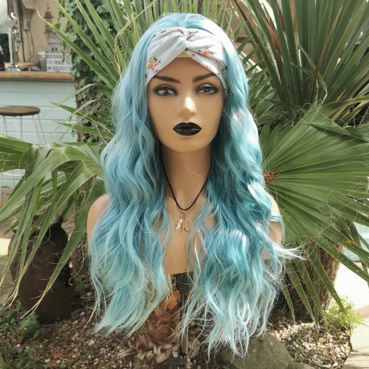 Baby Blue Headband Wig - Keshleysheadshop