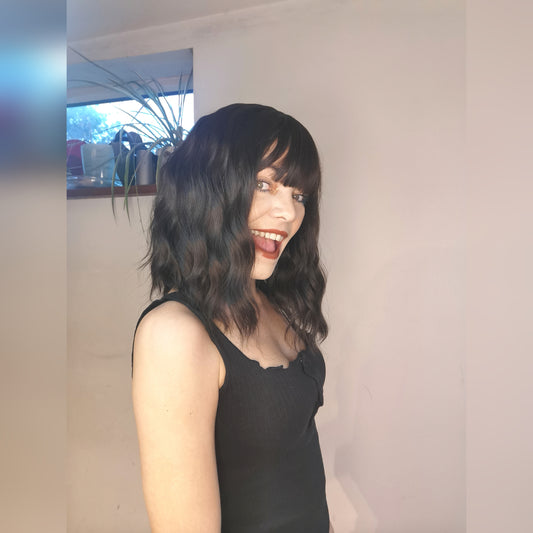 Hot Chocolate dark brown synthetic wig - Keshleysheadshop