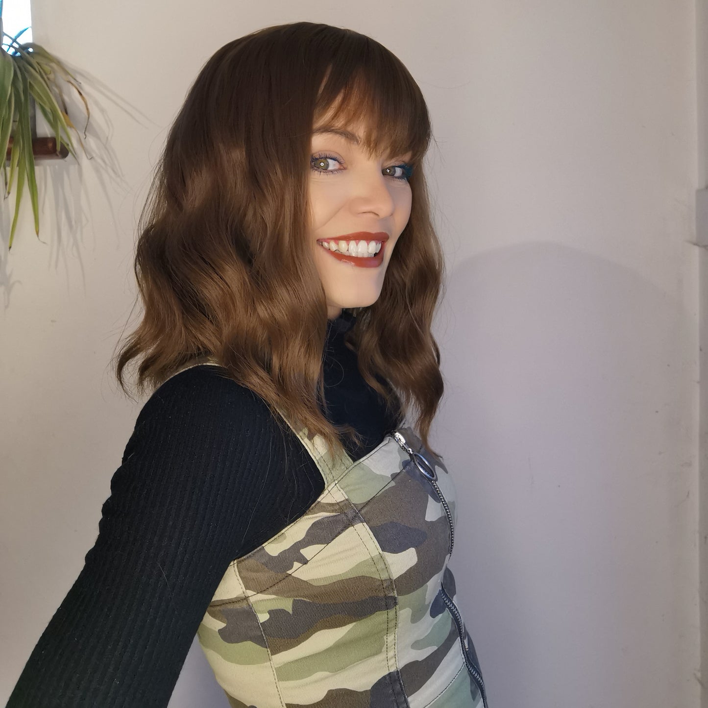 Cheeky Chestnut brown synthetic wig - Keshleysheadshop