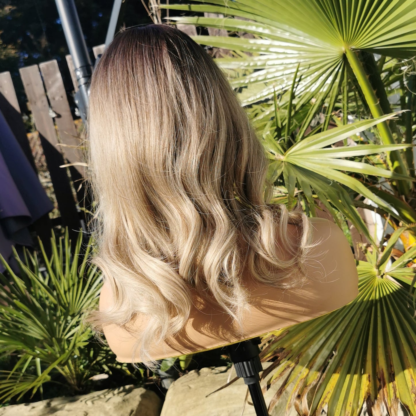 Esme brown and blonde synthetic non lace wig - Keshleysheadshop