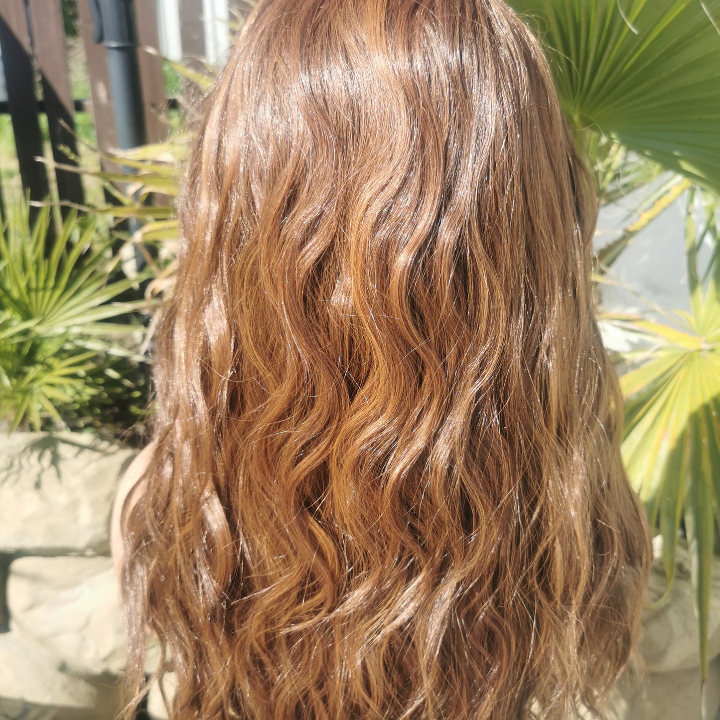 Brunette Caramel Wavy Headband Wig - Keshleysheadshop