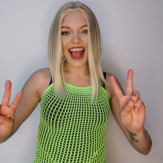 Pearl Bleach blond synthetic wig - Keshleysheadshop