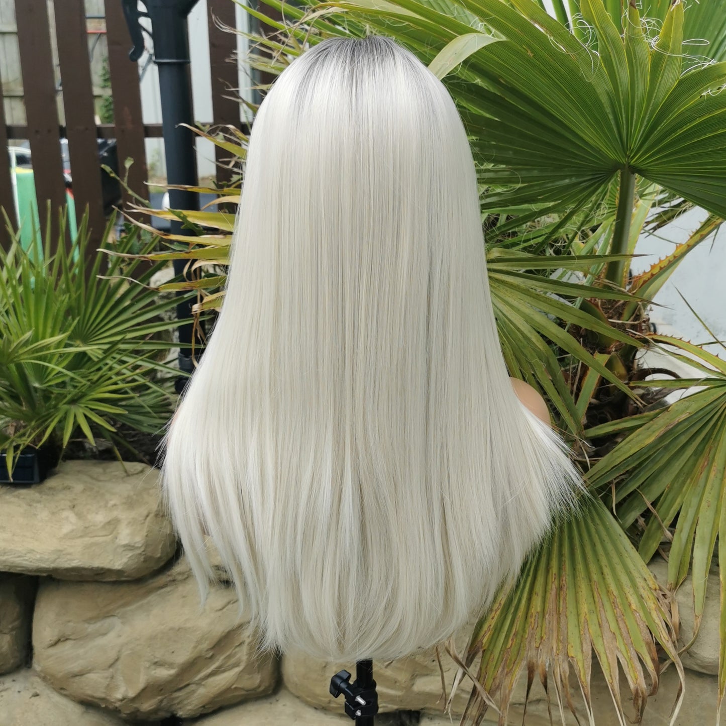 Stripped Bare platinum blonde rooted lace front wig - Keshleysheadshop