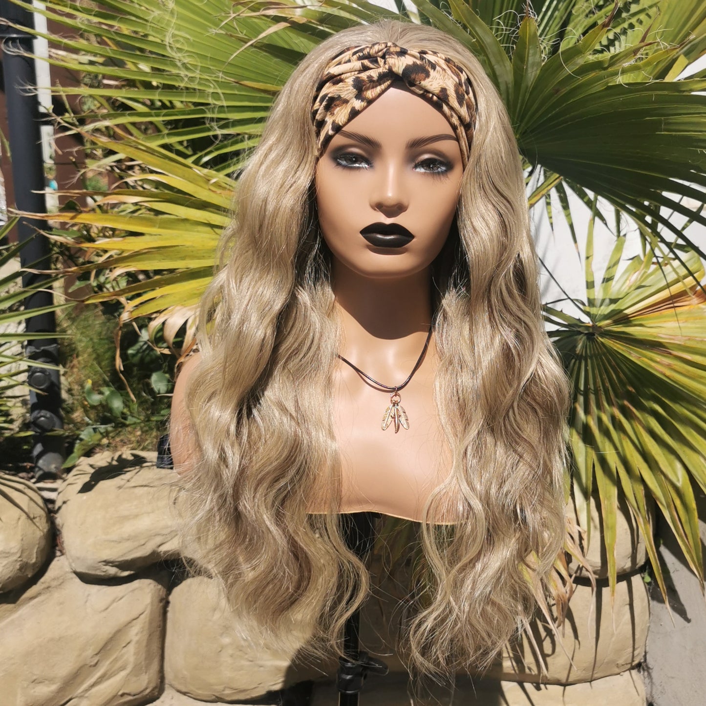 Streaky Blonde Headband Wig - Keshleysheadshop
