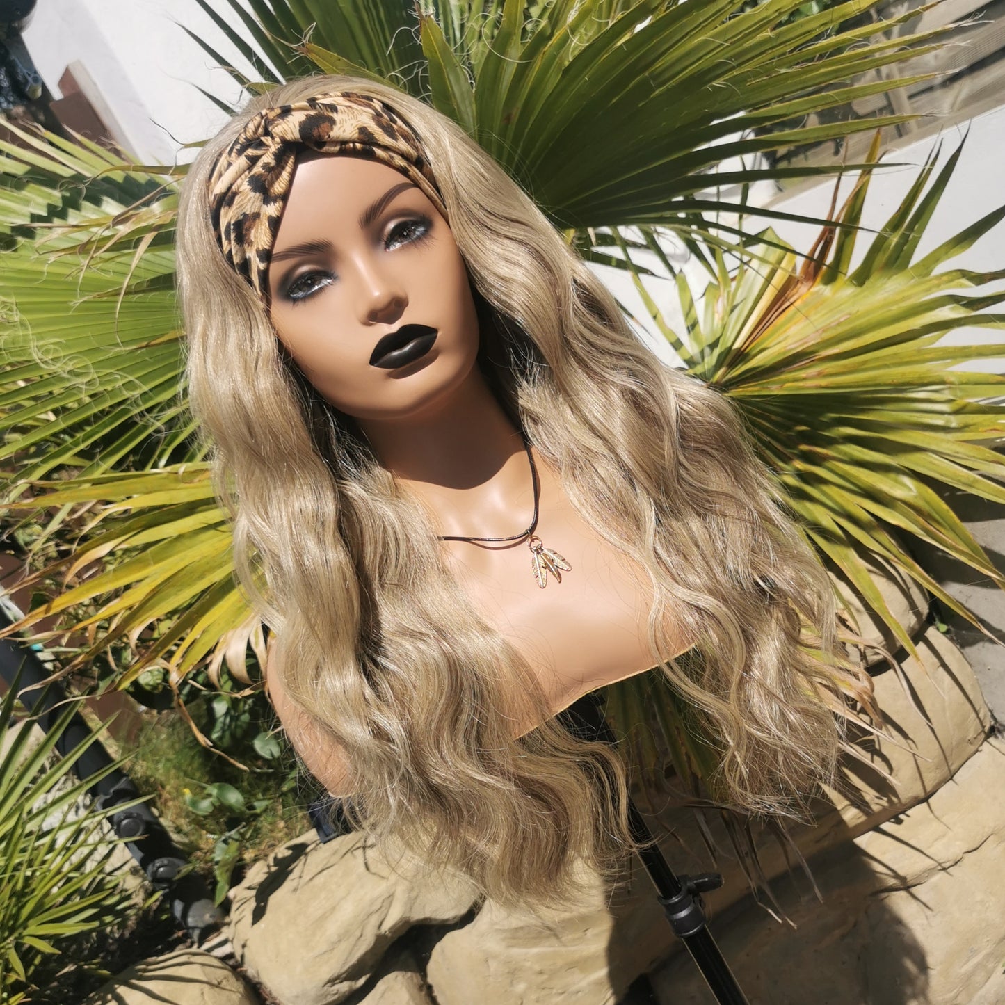 Streaky Blonde Headband Wig - Keshleysheadshop