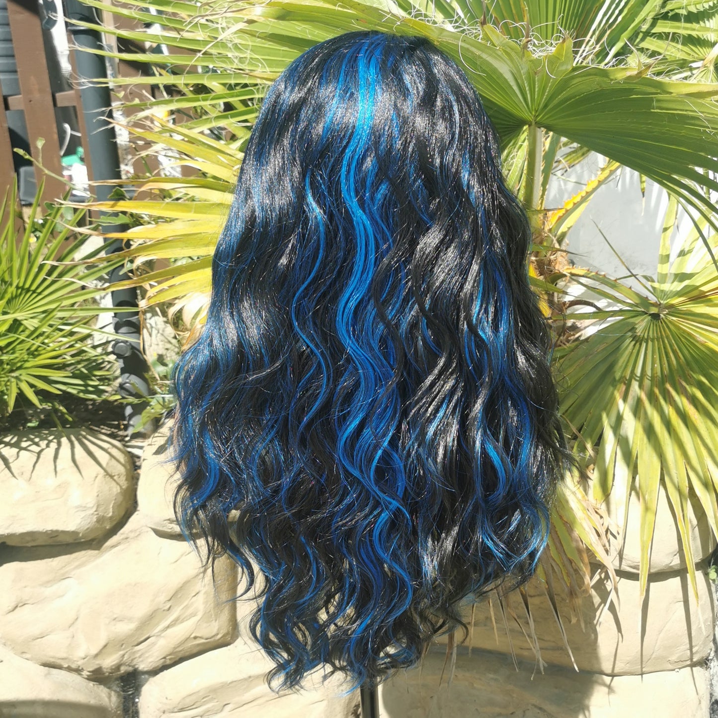 Blue & Black Headband Wig - Keshleysheadshop