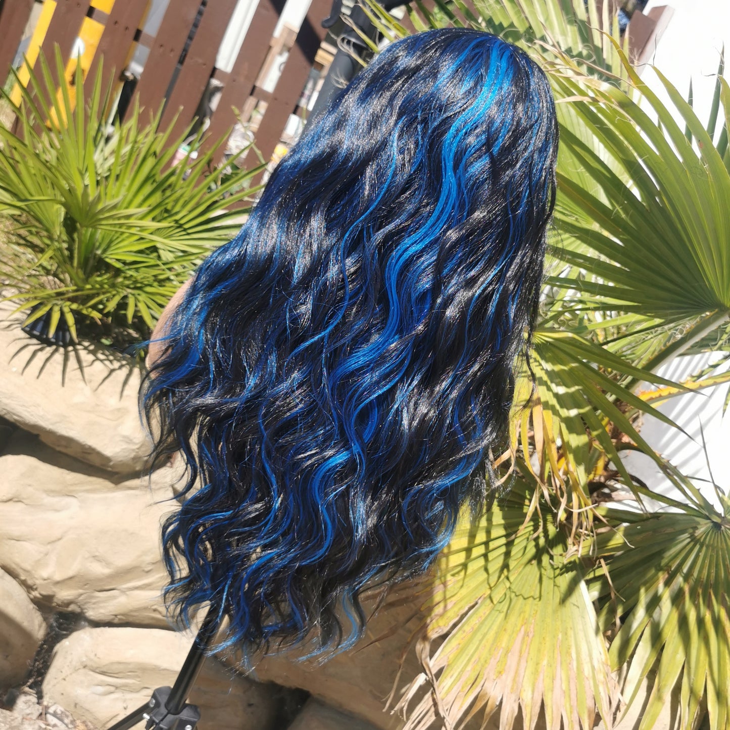Blue & Black Headband Wig - Keshleysheadshop