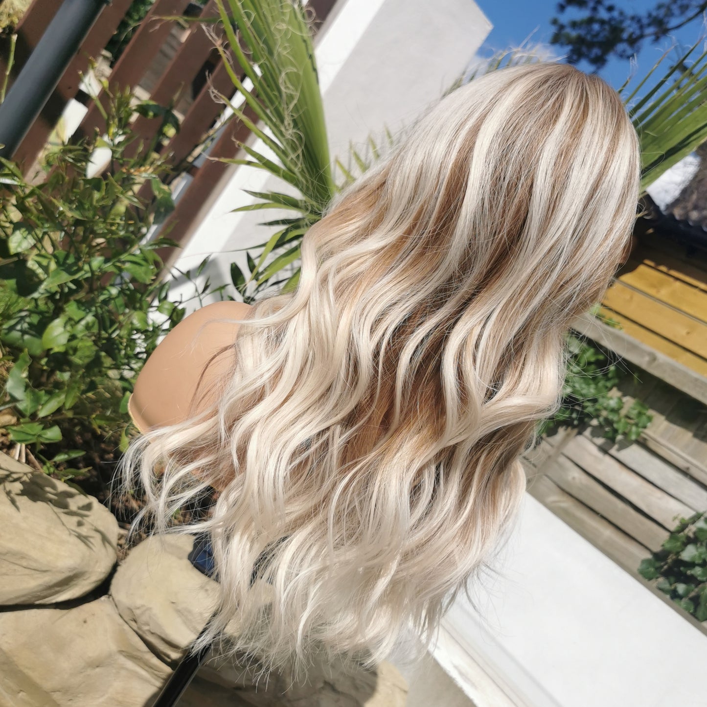 Sun Kissed blonde synthetic lace front wig