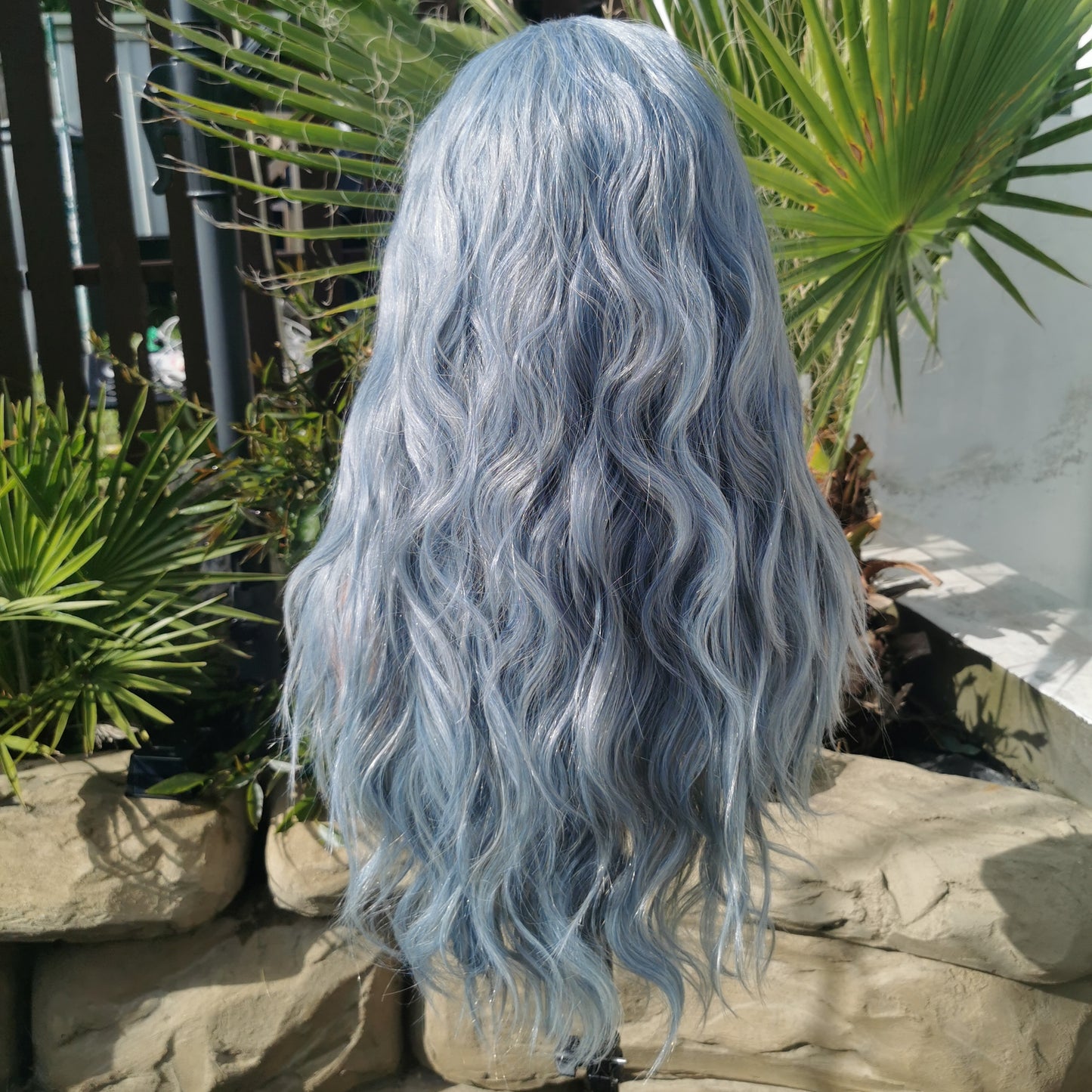 Blue Wavy Headband Wig - Keshleysheadshop