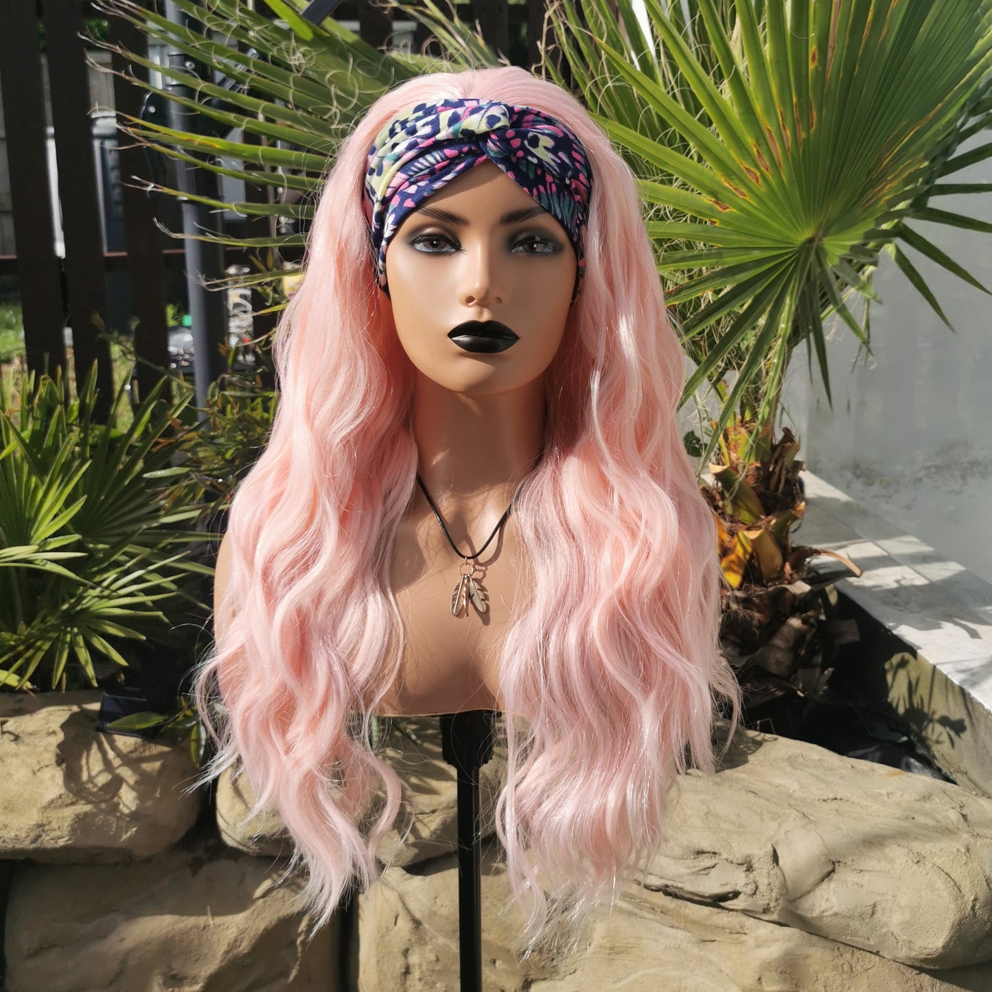 Baby Pink Wavy Headband Wig - Keshleysheadshop