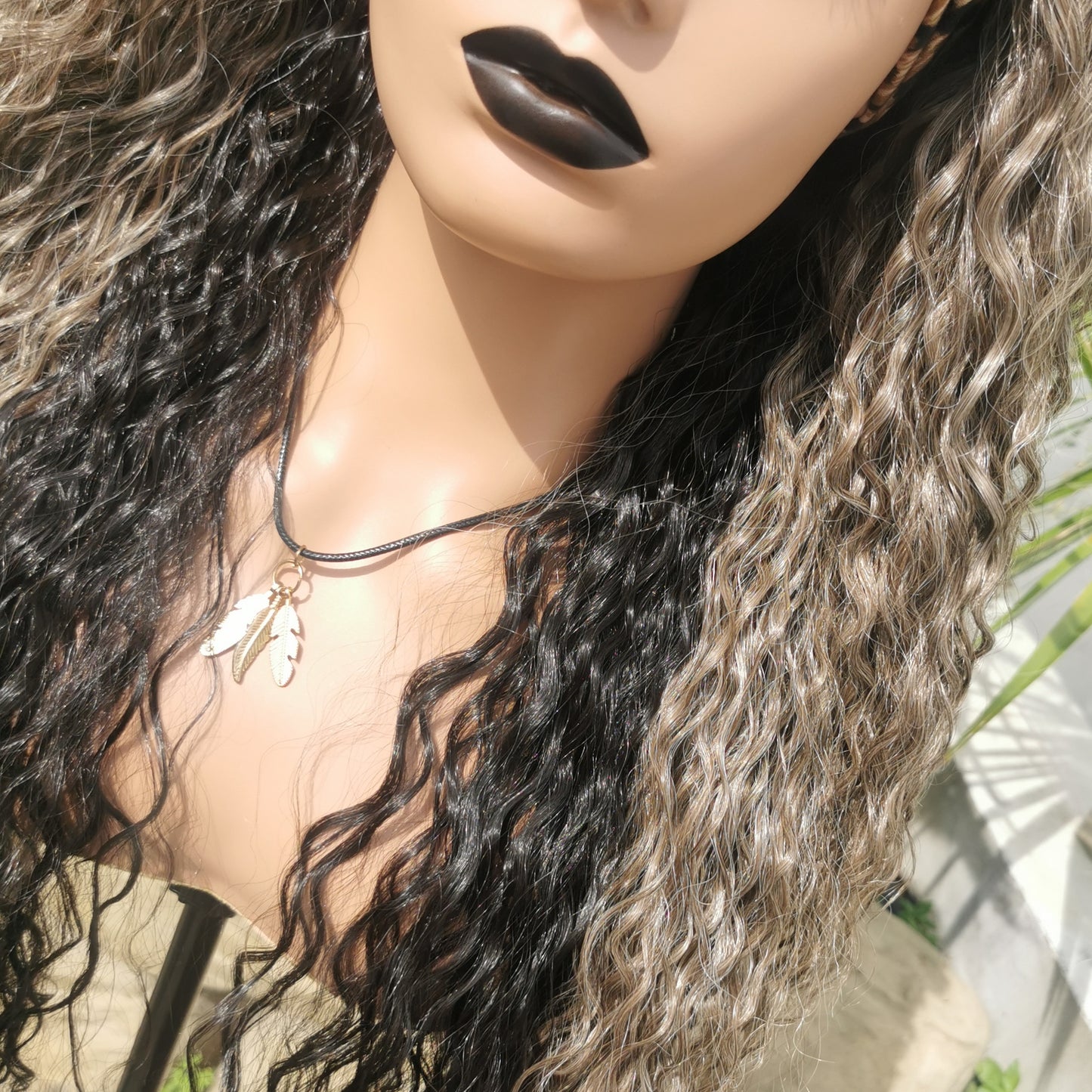 Brown and Black Headband Wig - Keshleysheadshop